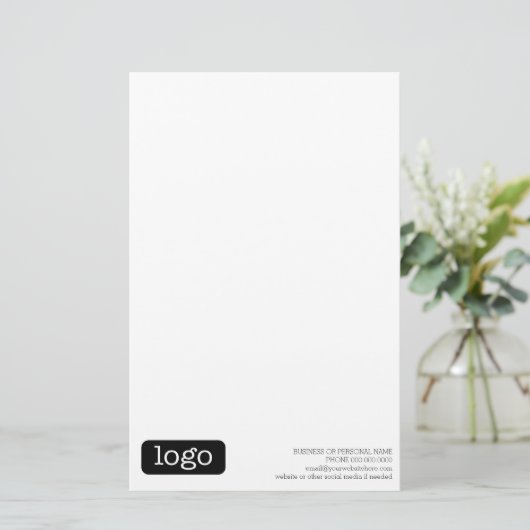 Richtlinien für Office- oder Geschäftslogos Briefpapier (Stehend Vorderseite)