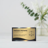Richtskala | Gold Metallic Visitenkarte (Stehend Vorderseite)
