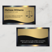 Richtskala | Gold Metallic Visitenkarte (Vorne/Hinten)