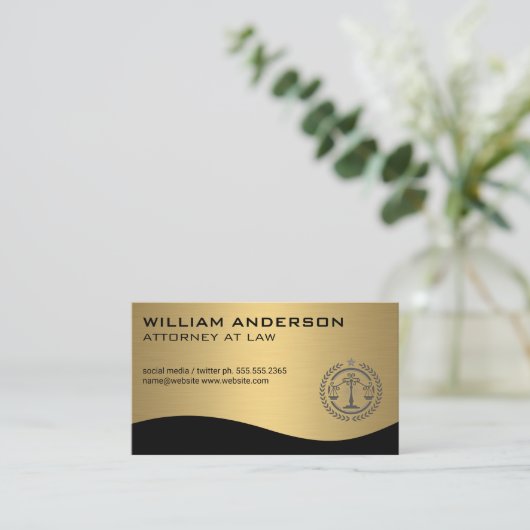 Richtskala | Goldmetall Visitenkarte (Stehend Vorderseite)