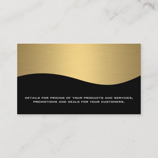 Richtskala | Goldmetall Visitenkarte (Rückseite)