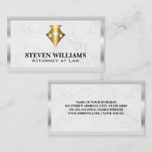 Richtskala | Marmor | Gold Pen Logo Visitenkarte (Vorne/Hinten)