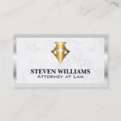 Richtskala | Marmor | Gold Pen Logo Visitenkarte (Vorderseite)