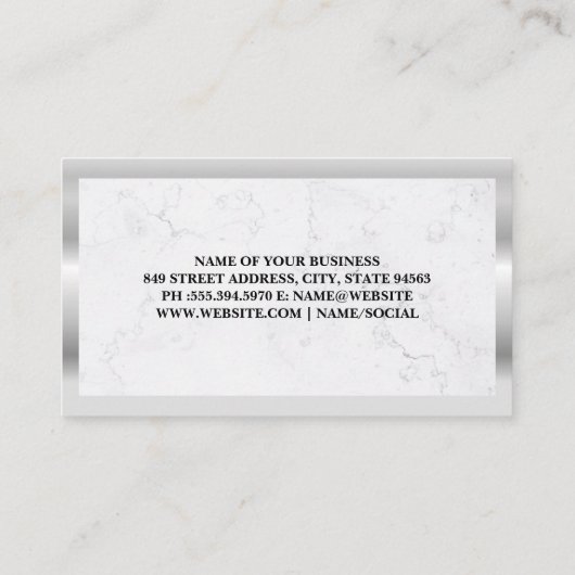 Richtskala | Marmor | Metallgrenze Visitenkarte (Rückseite)