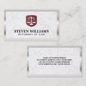 Richtskala | Marmor | Metallgrenze Visitenkarte (Vorne/Hinten)