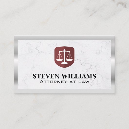 Richtskala | Marmor | Metallgrenze Visitenkarte (Vorderseite)