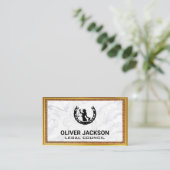 Richtskala | Marmorgoldfarbene antike Grenzrahmen Visitenkarte (Stehend Vorderseite)