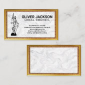 Richtskala | Marmorgoldmarmor Visitenkarte (Vorne/Hinten)