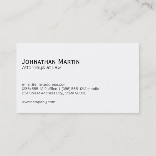 Richtskala | Marmoruntergrund | Rechtlich Visitenkarte (Rückseite)