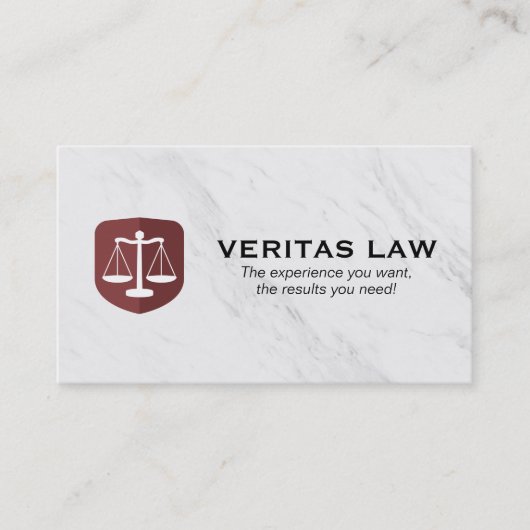Richtskala | Marmoruntergrund | Rechtlich Visitenkarte (Vorderseite)