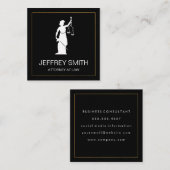 Richtskala | Rechtsanwalt | Law Square Business Ca Quadratische Visitenkarte (Vorne/Hinten)