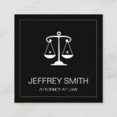 Richtskala | Rechtsanwalt | Recht Quadratische Visitenkarte (Vorderseite)