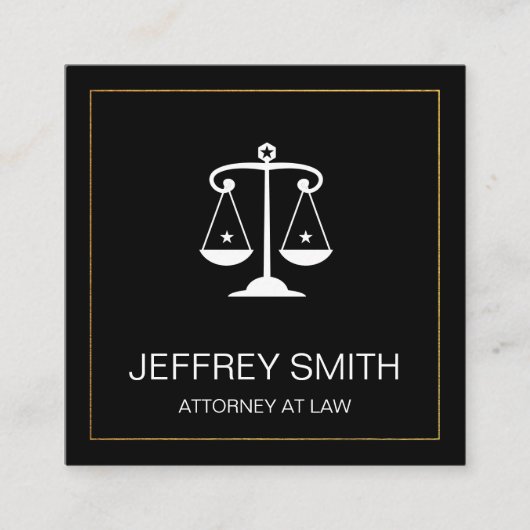 Richtskala | Rechtsanwalt | Recht Quadratische Visitenkarte (Vorderseite)