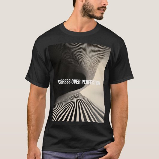Richtung 1 minimalistischer Fortschritt über Perfe T-Shirt (Vorderseite)