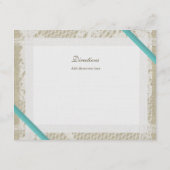 Richtung Aqua Ocean Lace und Burlap Begleitkarte (Rückseite)