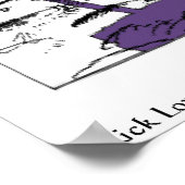 Richtung auf das Mondfunny Poster (Ecke)