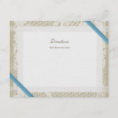 Richtung des Blauen Ozeans und des Burlap Begleitkarte (Rückseite)