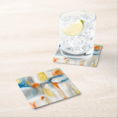 Richtung I Rechteckiger Pappuntersetzer (Vor Ort)