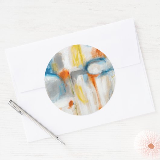 Richtung I Runder Aufkleber (Umschlag)