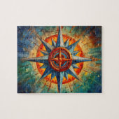 Richtung im Chaos (Compass-Rose) Puzzle (Horizontal)