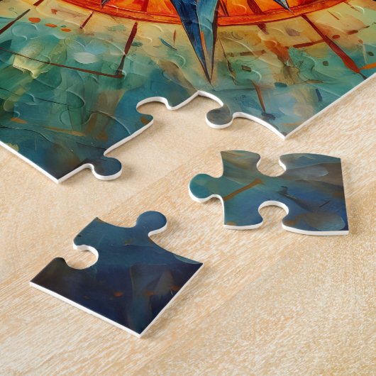 Richtung im Chaos (Compass-Rose) Puzzle (Seite)