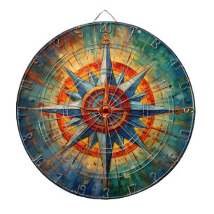 Richtung im Chaos (Kompassrose) Dartscheibe