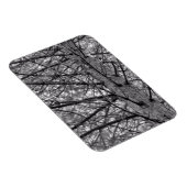 Richtung Kiefernbaumzweige in Schwarz/Weiß Magnet (Rechte Seite)