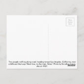 Richtung L.A. - 1937 Postkarte (Rückseite)