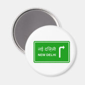 Richtung Neu Delhi Magnet (Vorderseite/Rückseite)