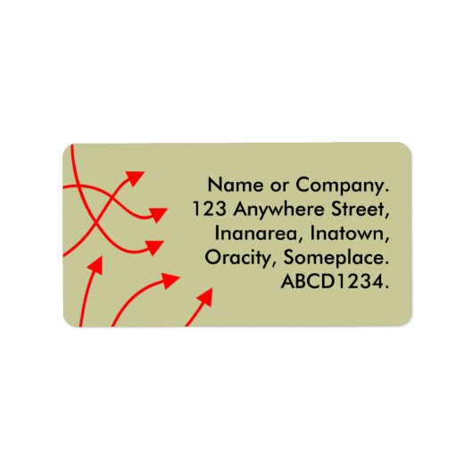 Richtung - Pale Khaki Adressaufkleber (Vorne)