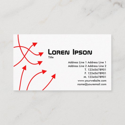 Richtung - Schwarz/Weiß Begleitkarte (Rückseite)