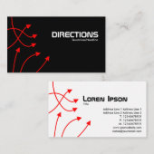 Richtung - Schwarz/Weiß Begleitkarte (Vorne/Hinten)