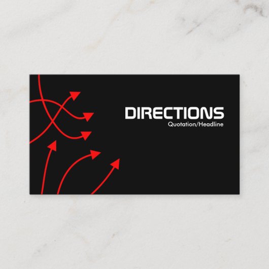 Richtung - Schwarz/Weiß Begleitkarte (Vorderseite)