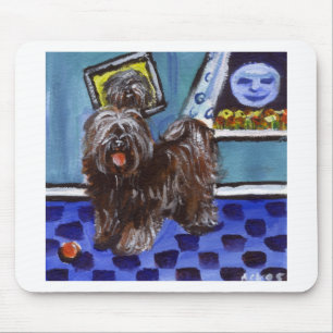 Richtungen des tibetanischen Terriers, die Mond Mousepad