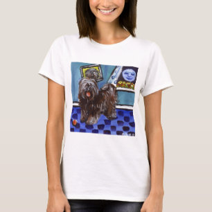 Richtungen des tibetanischen Terriers, die Mond T-Shirt