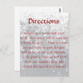 Richtungen für Steppdecke questbook Postkarte (Vorne/Hinten)