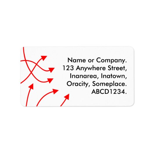 Richtungen - weiß adressaufkleber (Vorne)