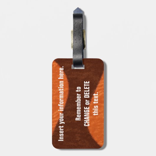 Richtungs-Gewohnheits-Gepäckanhänger Gepäckanhänger (Rückseite vertikal)