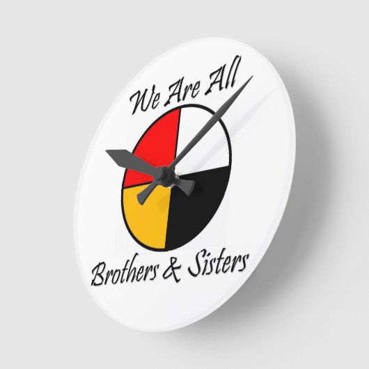 Richtungsgang des Ureinwohner-4 Runde Wanduhr (Winkel)