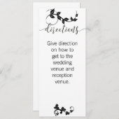 Richtungskarte für Ehefeier Einladung (Vorne/Hinten)