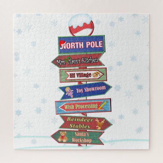 Richtzeichen für den Nordpol Puzzle (Vertikal)