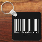 Rick and Morty Bar Code Graphic Schlüsselanhänger (Vorderseite)