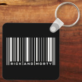 Rick and Morty Bar Code Graphic Schlüsselanhänger (Rückseite)