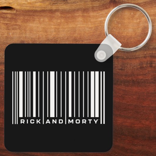 Rick and Morty Bar Code Graphic Schlüsselanhänger (Rückseite)