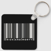 Rick and Morty Bar Code Graphic Schlüsselanhänger (Rückseite)