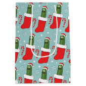 Rick and Morty | Christmas Pickle Rick Pattern Mittlere Geschenktüte (Rückseite)