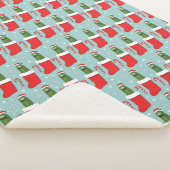 Rick and Morty | Christmas Pickle Rick Pattern Sherpadecke (3/4)