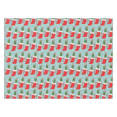 Rick and Morty Christmas Pickle Rick Pattern Tischdecke (Vorderseite (Horizontal))