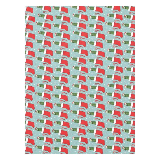 Rick and Morty Christmas Pickle Rick Pattern Tischdecke (Vorderseite)