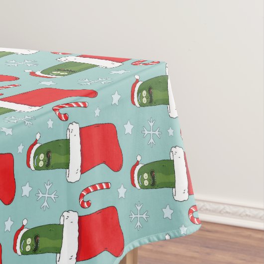 Rick and Morty Christmas Pickle Rick Pattern Tischdecke (Beispiel)